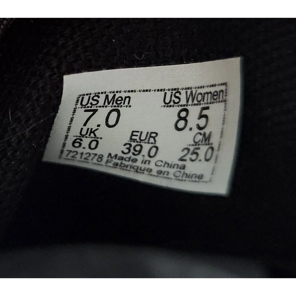 Vans Off The Wall Seldom Worn 721278 Gray Shoes Womens Size 8.5 Mens Size 7 - Picture 11 of 11